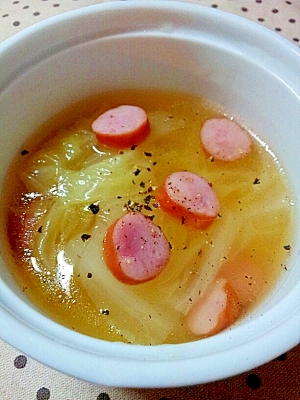 白菜とウインナーの簡単スープ レシピ 作り方 By ラズベリっち 楽天レシピ 白菜とウインナーの簡単スープ レシピ 作り方 By ラズベリっち 楽天レシピ