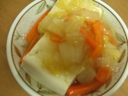 麺つゆ＆ゴマde白菜と一緒に湯豆腐