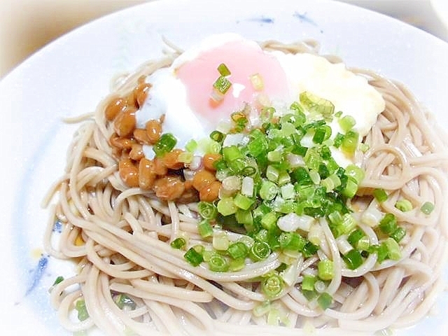 暑い夏にピッタリの☆冷たいネバトロぶっかけそば