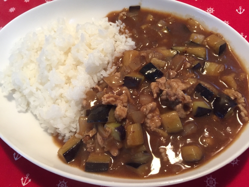 簡単！なすのサイコロとろとろ和風カレー