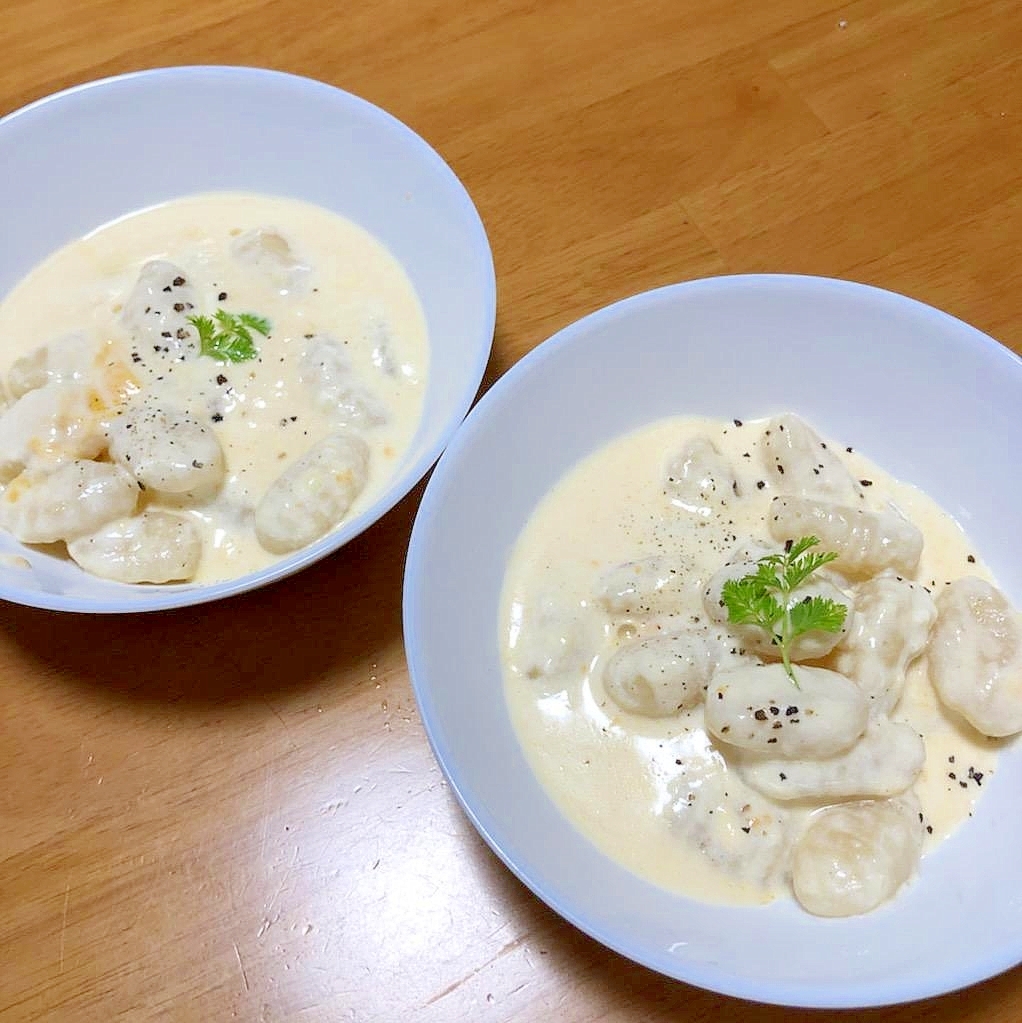 牛乳ベースで作る　超簡単チーズソースニョッキ