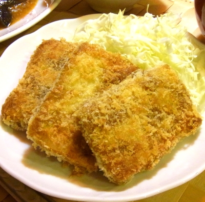 ねあっっさん、こんにちは♪
カレーフライ作りました♡高野豆腐を薄く切ってるからサックサクですね！
すごーくおいしかったです(*ノ∀ノ)ごちそうさまでした♪