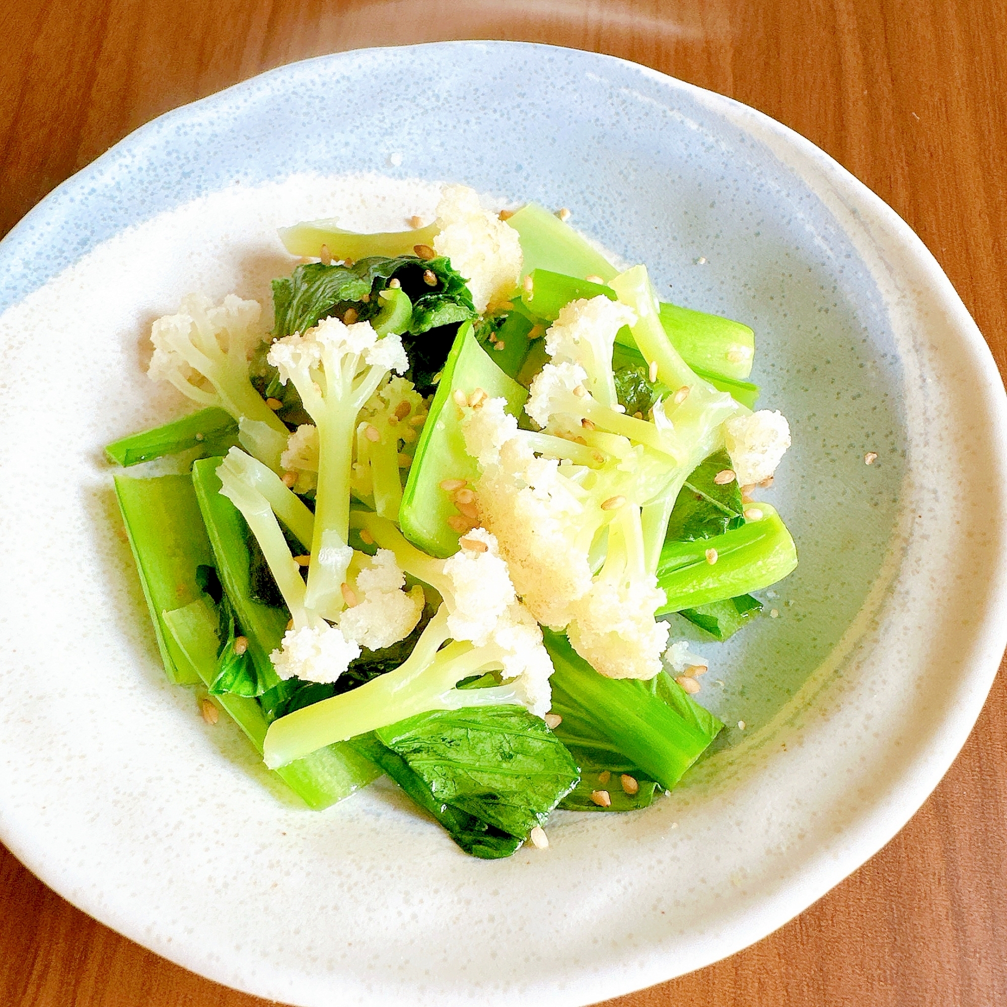 カリフラワーと小松菜の温サラダ ⋱⚘⋰ ⋱⚘⋰