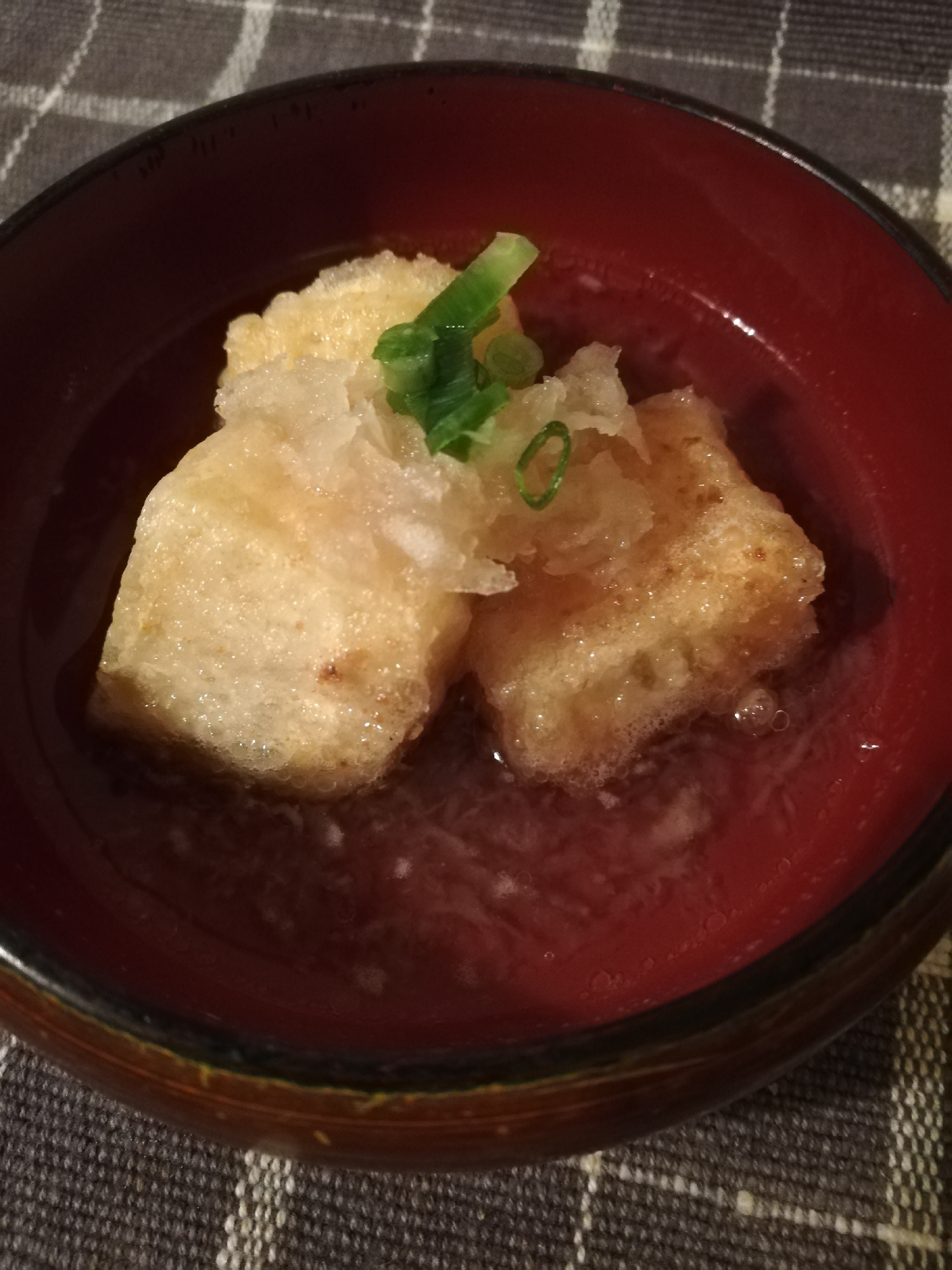 手作り厚揚げの揚げだし豆腐