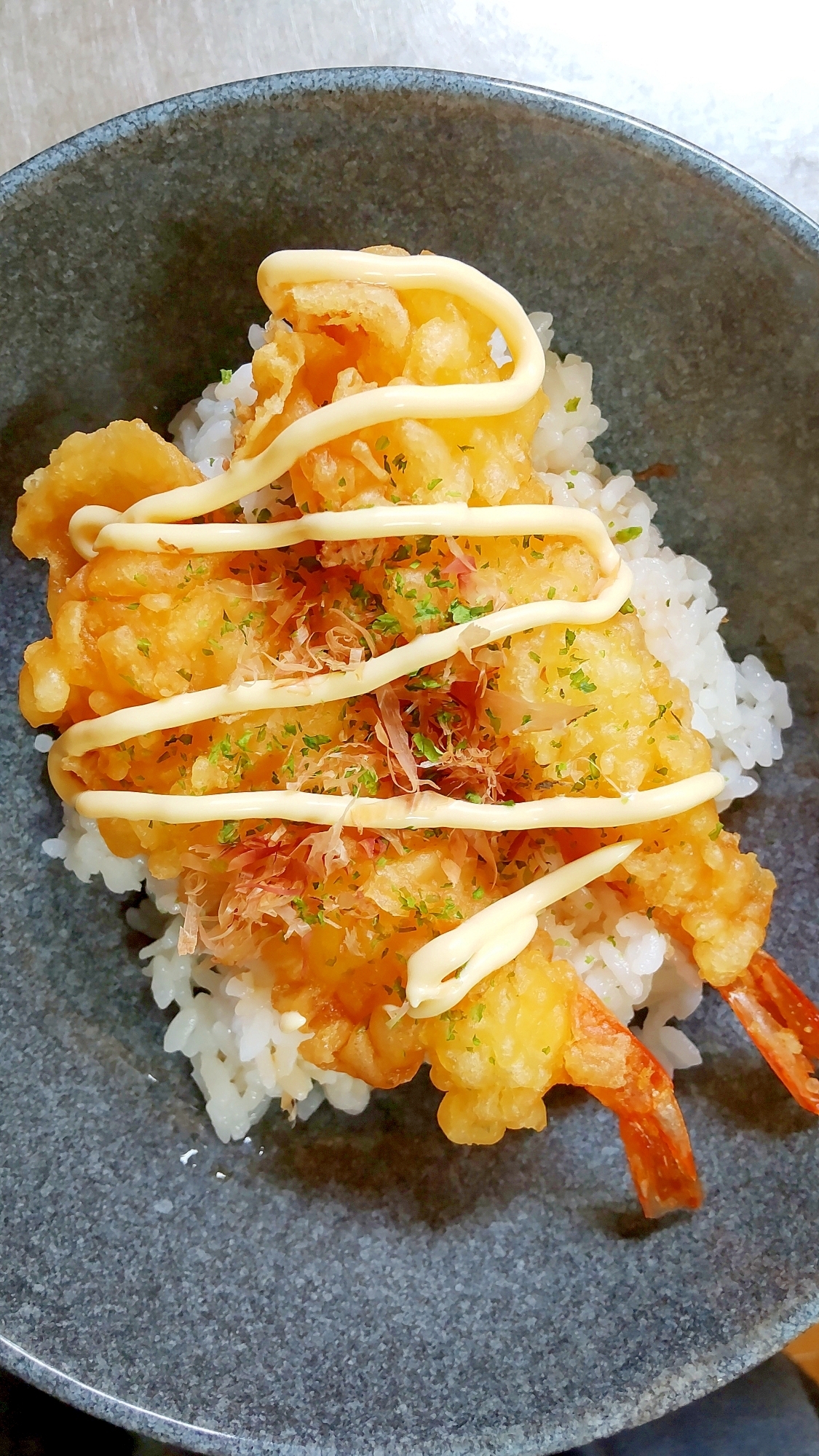 海老天丼マヨネーズがけ