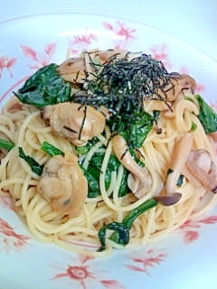 【簡単】しめじとあさりの和風パスタ