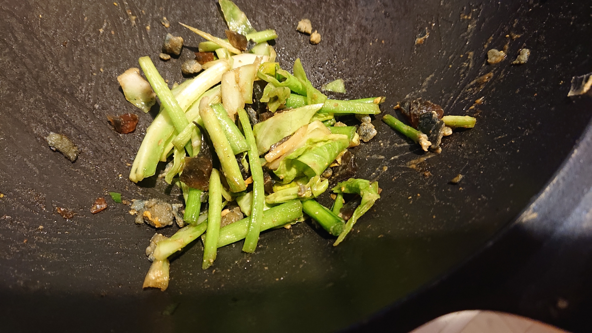 ピータン生姜で野菜炒め