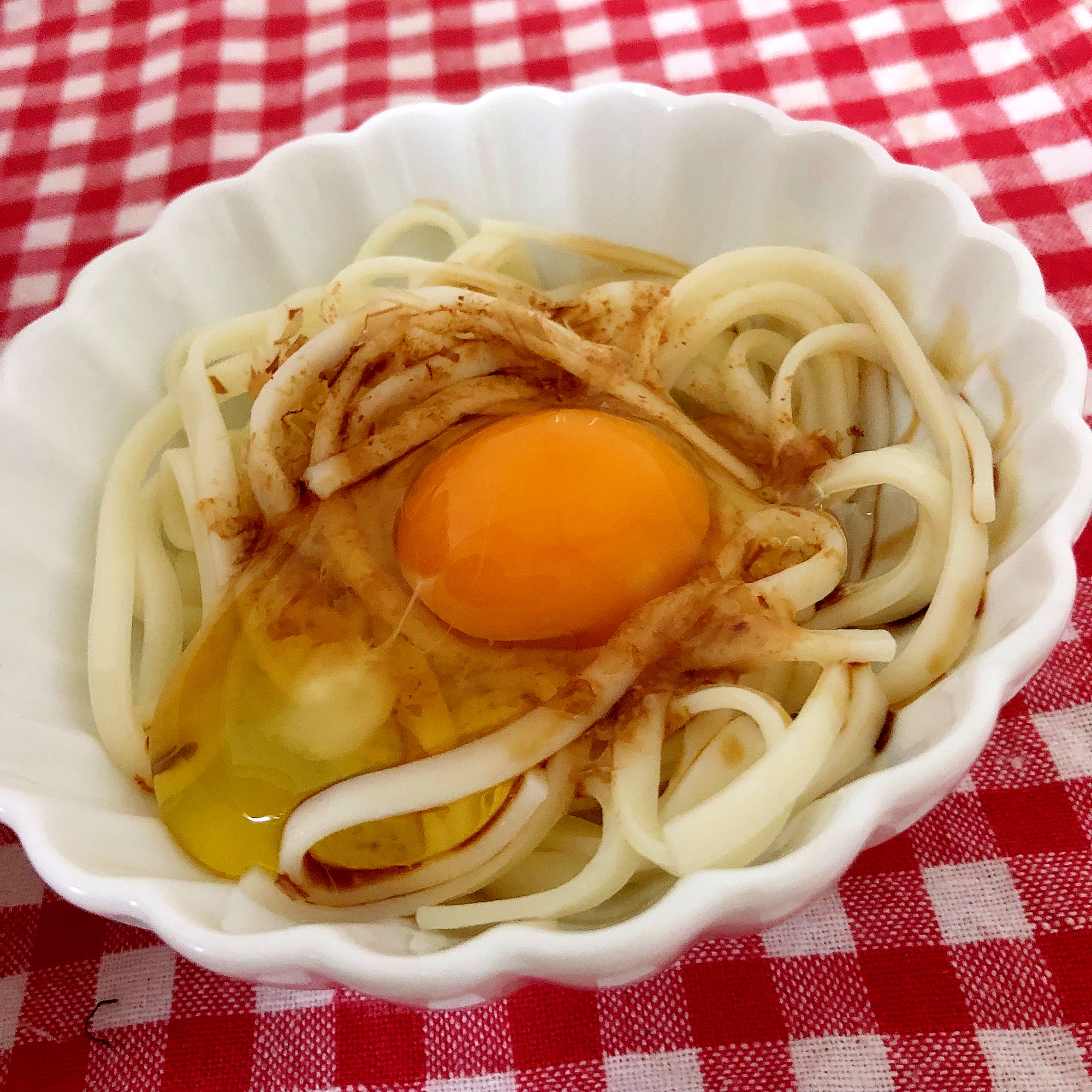 酢と麺つゆで！卵うどん☆彡