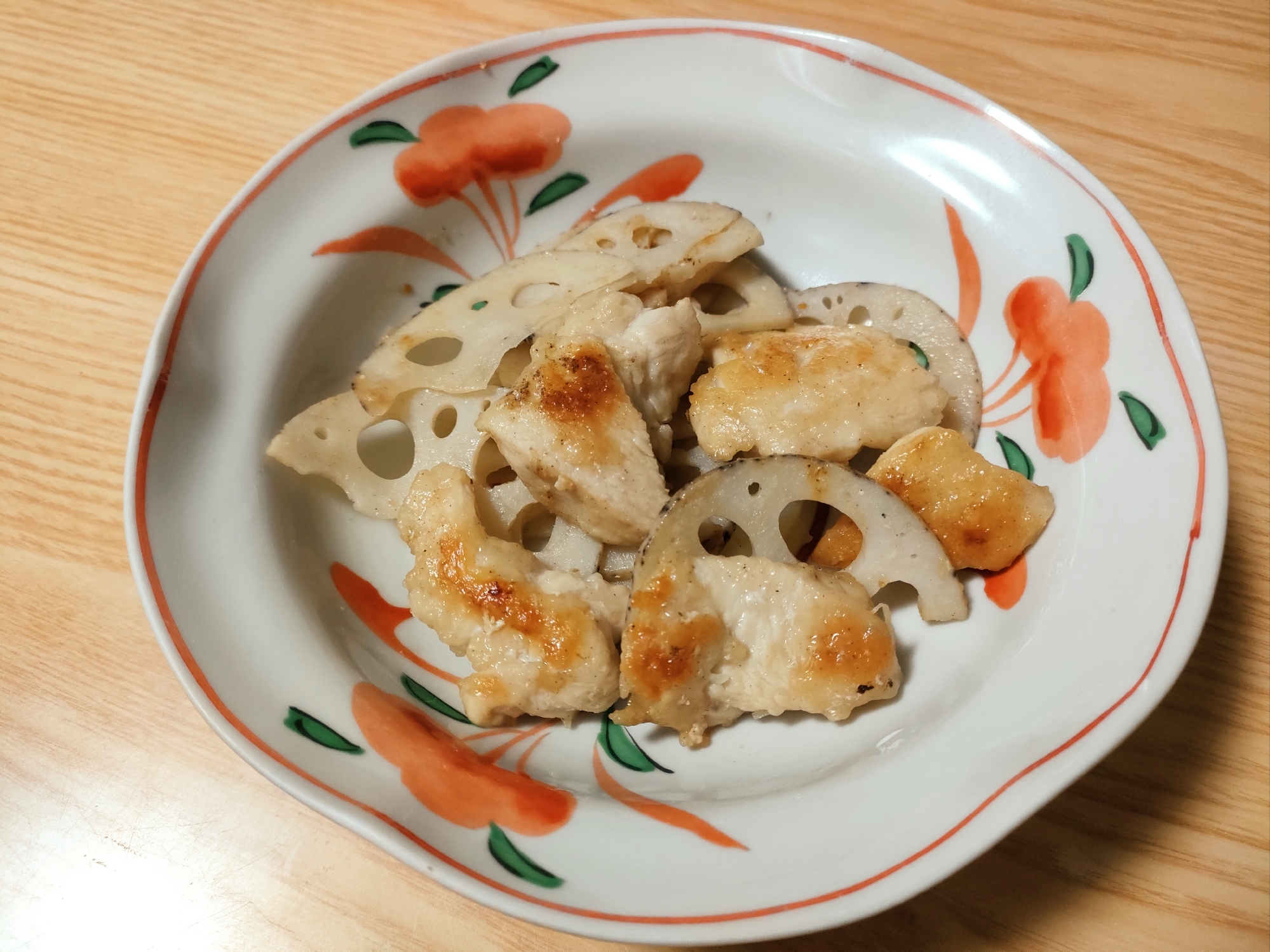 れんこんと鶏肉のコンソメ炒め