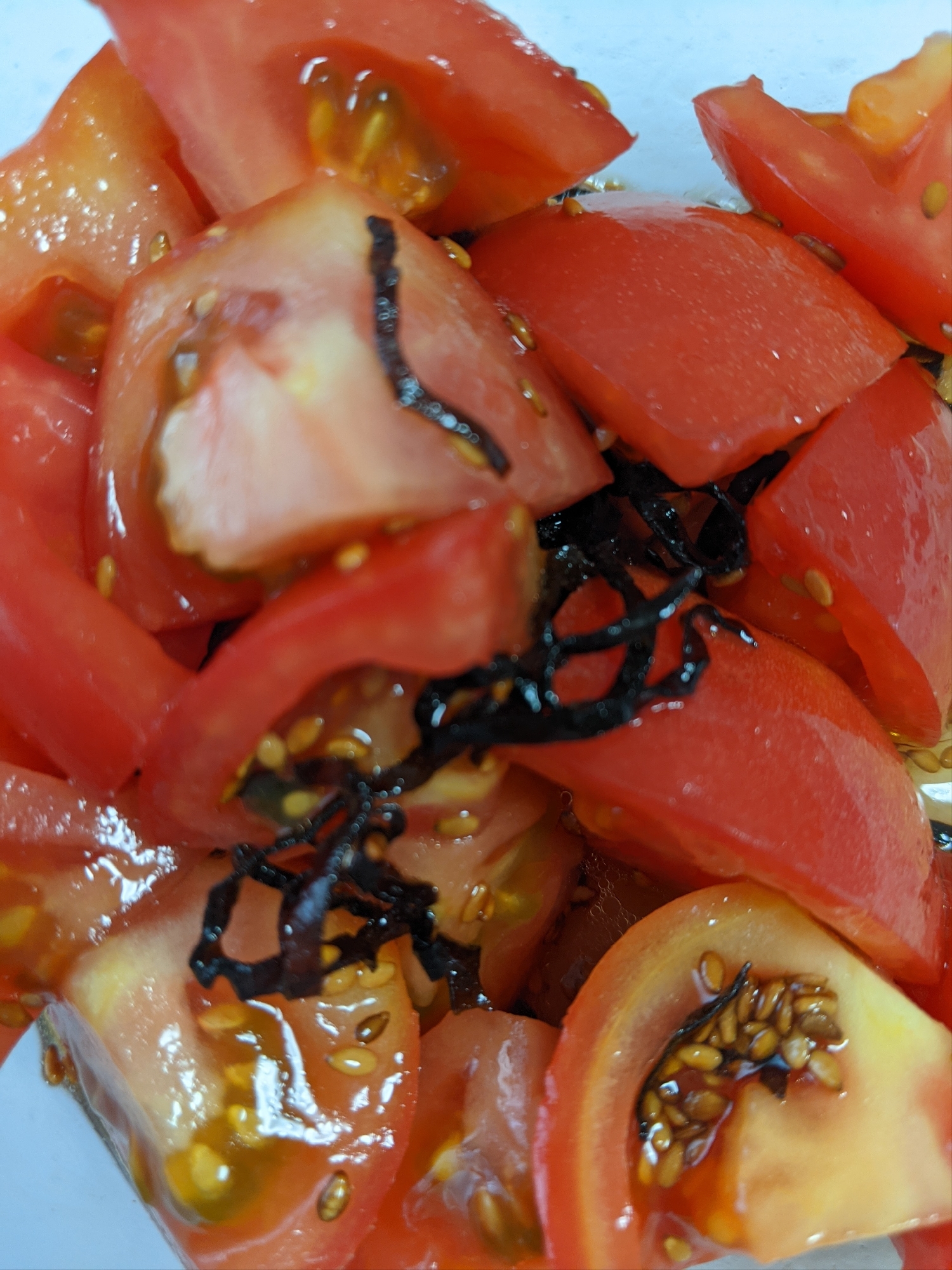 トマトと塩昆布の和物