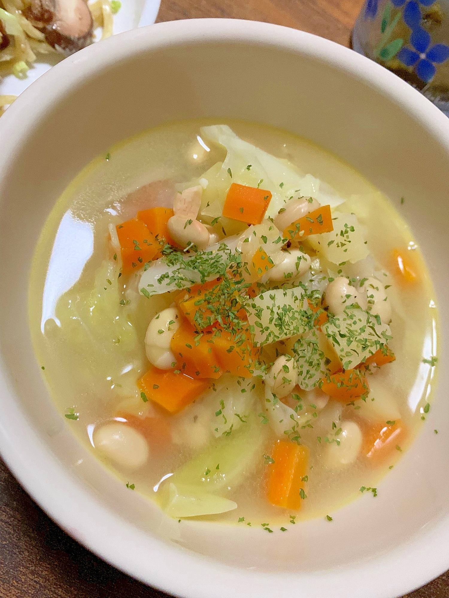 大豆のほっこり野菜スープ