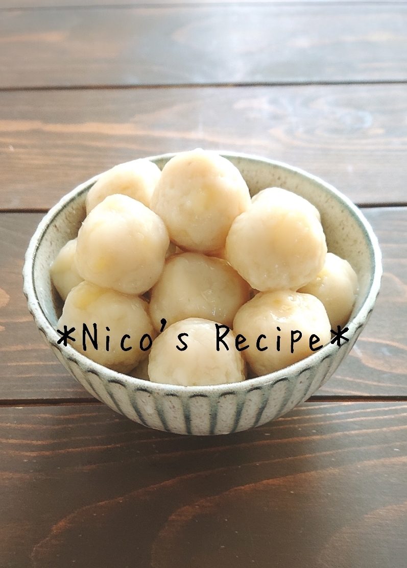 さつまいもと豆腐のお月見団子