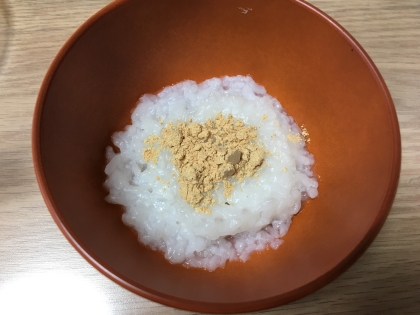 【離乳食後期】5倍粥のきなこがけ