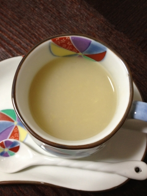 蜂蜜無し！レンジで簡単『HOT生姜湯』(o^^o)