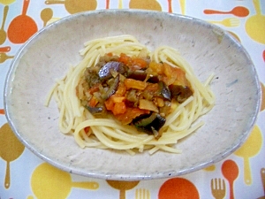 なすとトマトのスパゲティ（離乳食）