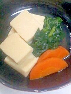 高野豆腐とほうれん草の煮もの