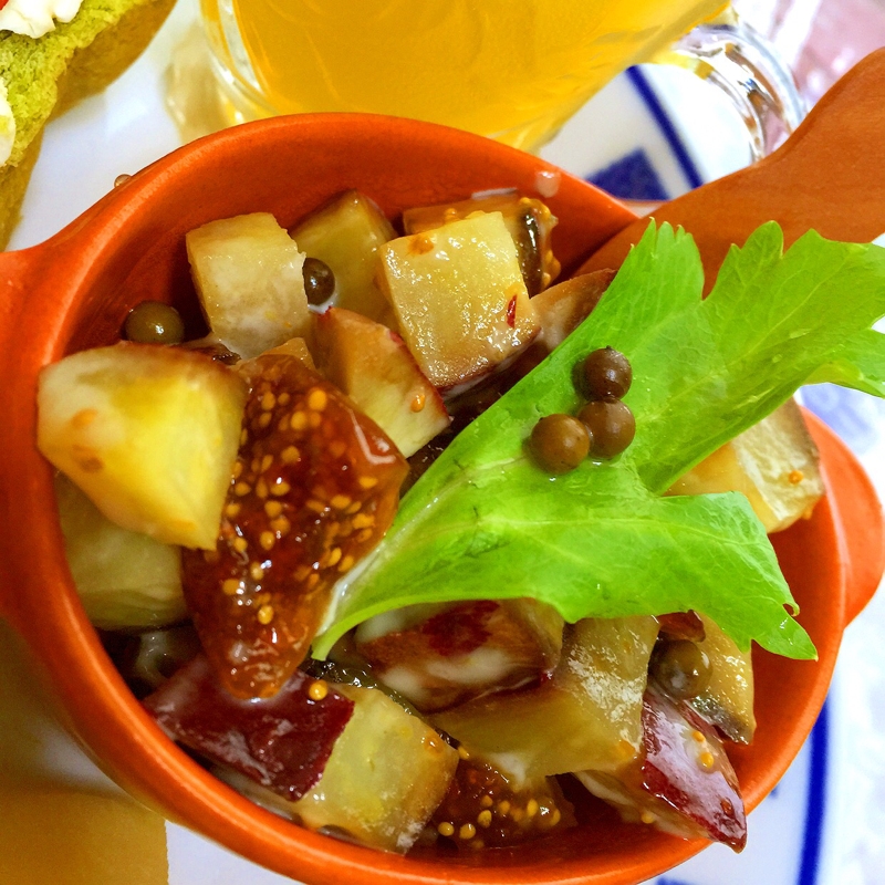 薩摩芋といちじくのプチコロ温サラダ
