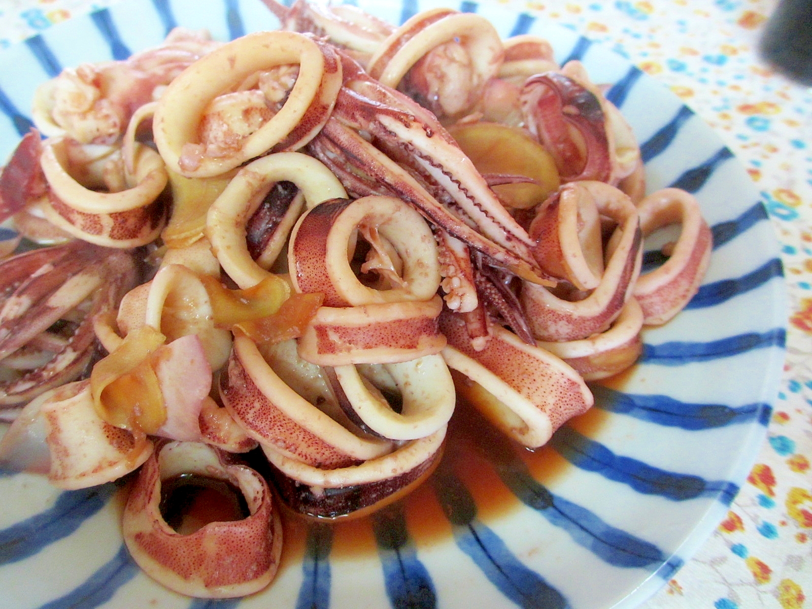 イカと新生姜の醤油煮