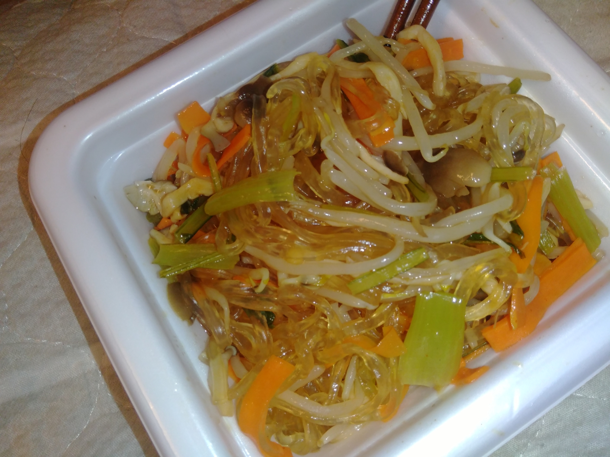 腹持ち良し！◆野菜たっぷりくずきりのチャプチェ風