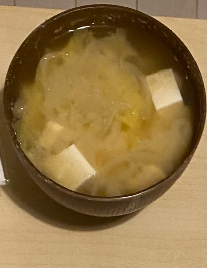 しめじと豆腐のしょうが入りお味噌汁