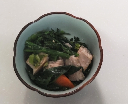 豚肉と菜の花のXO醤炒め
