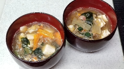 冷蔵庫の残り野菜で！けんちん汁