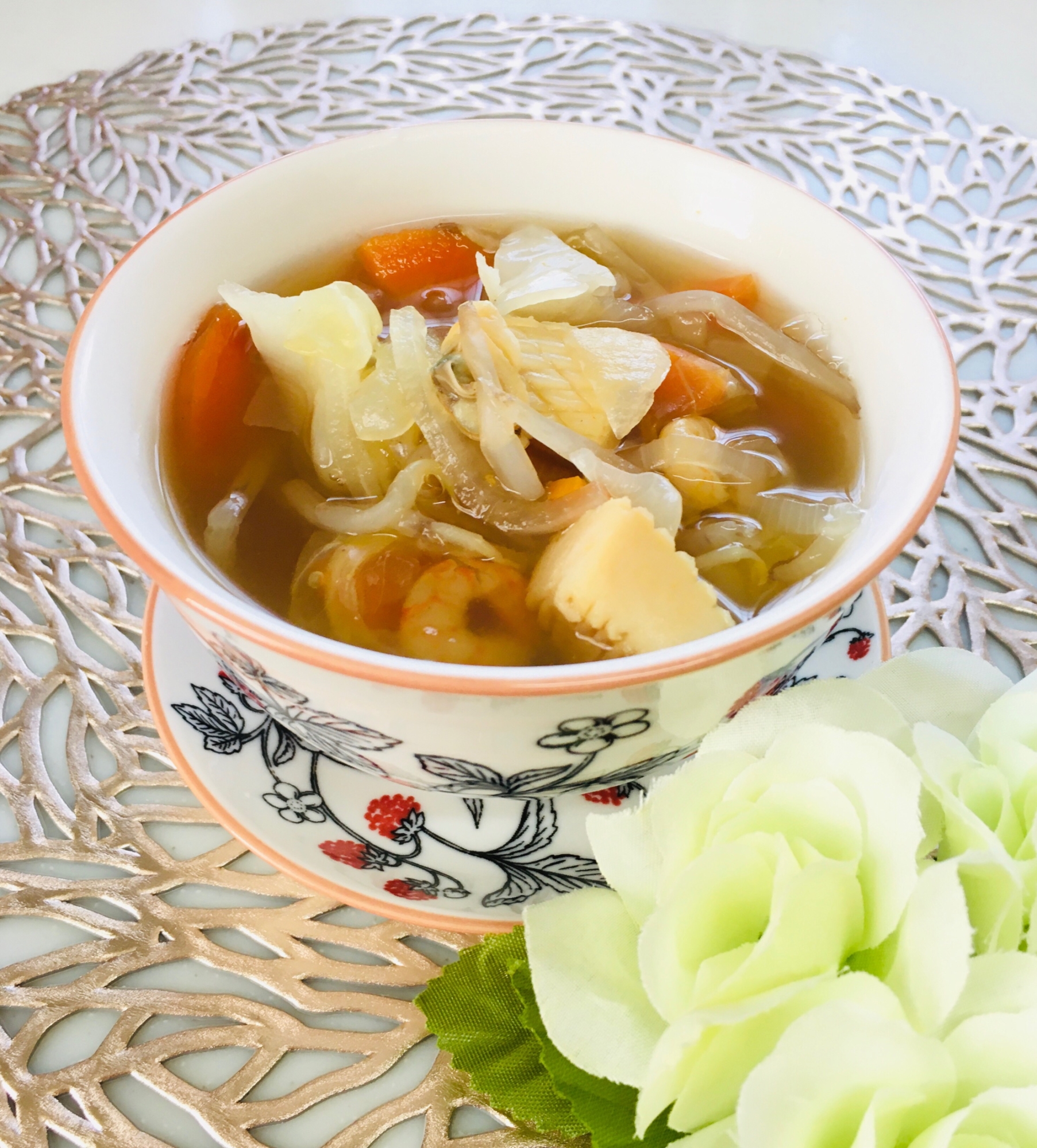 食物繊維たっぷり❣️☆シーフード野菜スープ☆