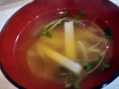 しゃきとろとろの長芋と玉ねぎの☆あっさり中華スープ