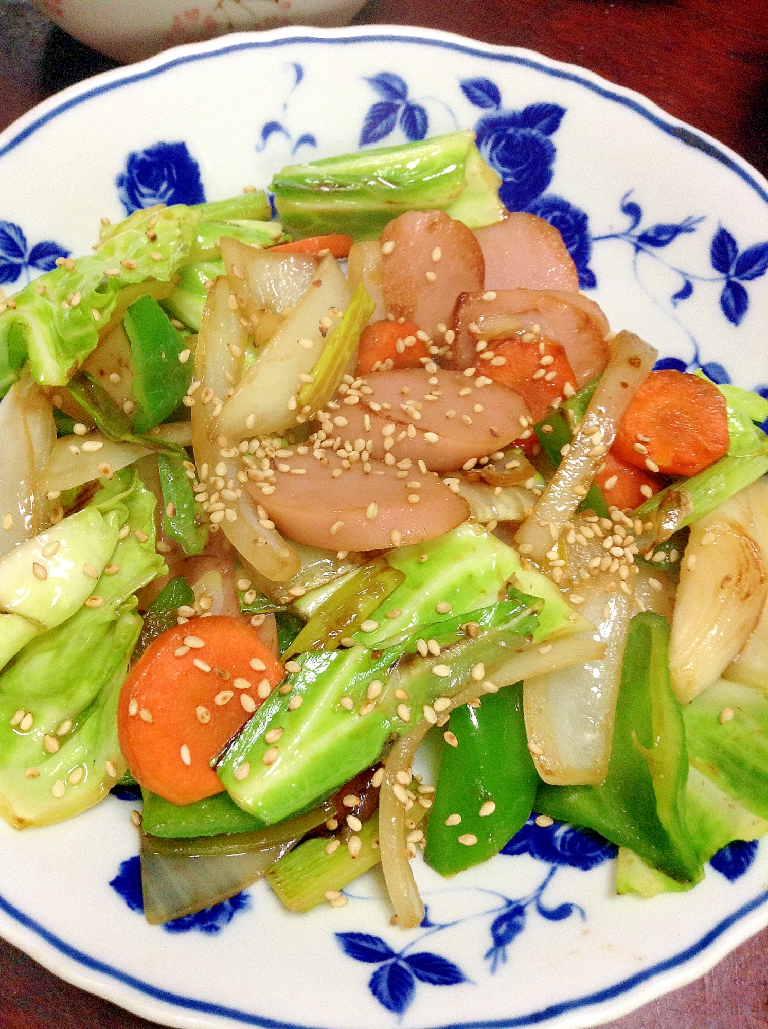 焼肉のタレdeギョニソの野菜炒め【あり合わせ献立】