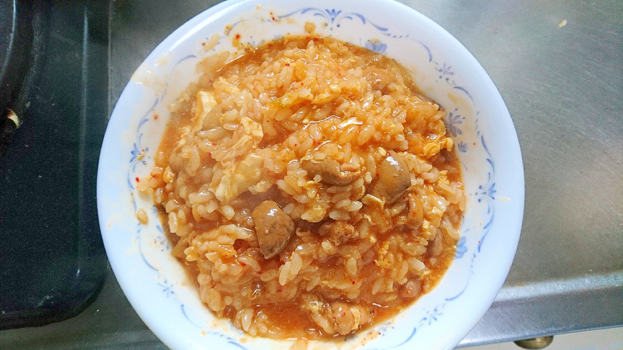 キムチ鍋の〆✡️雑炊