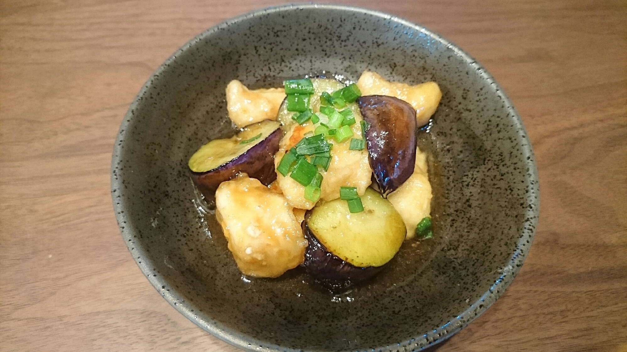 茄子と唐揚げのサッと煮