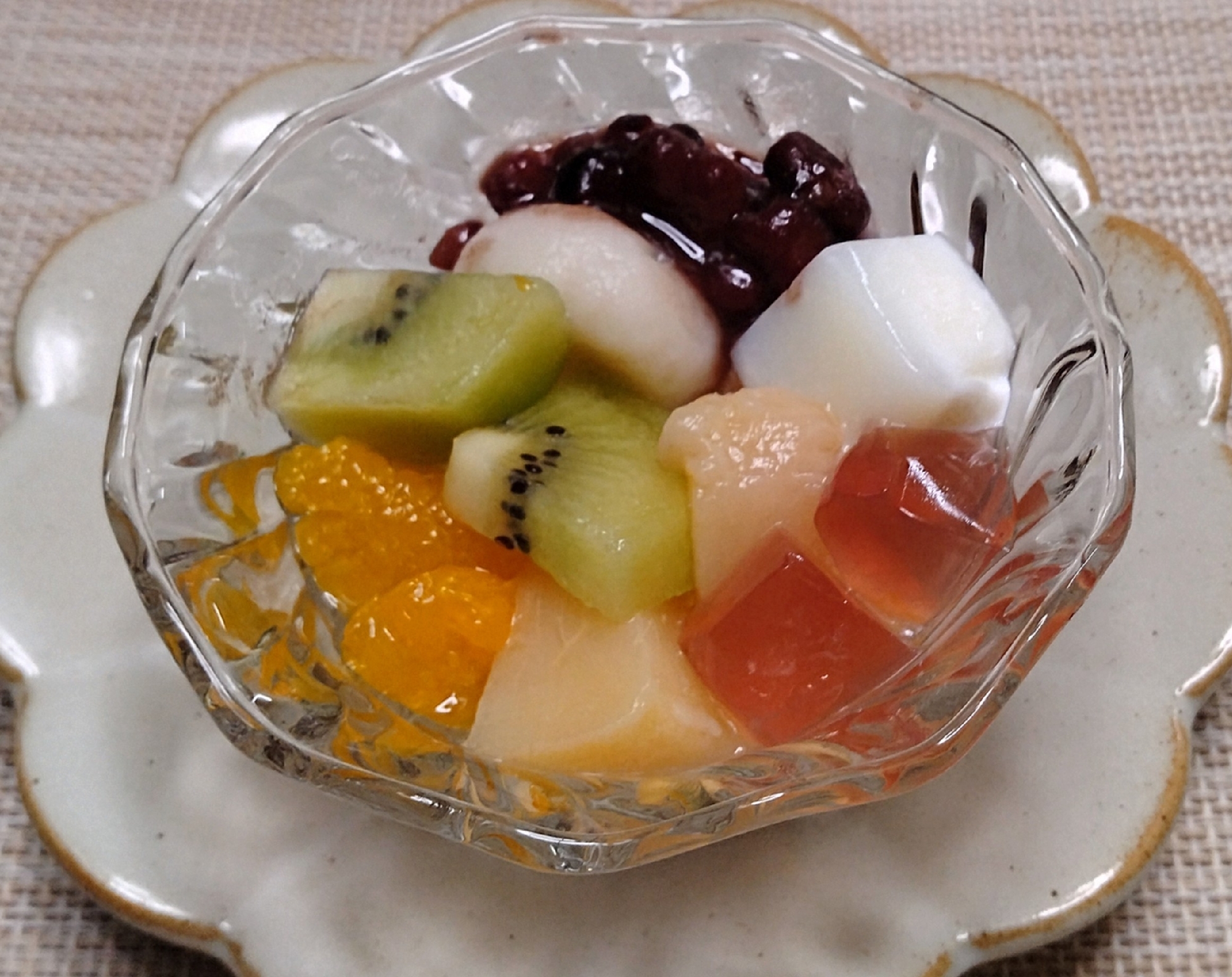 フルーツ白玉あんみつ