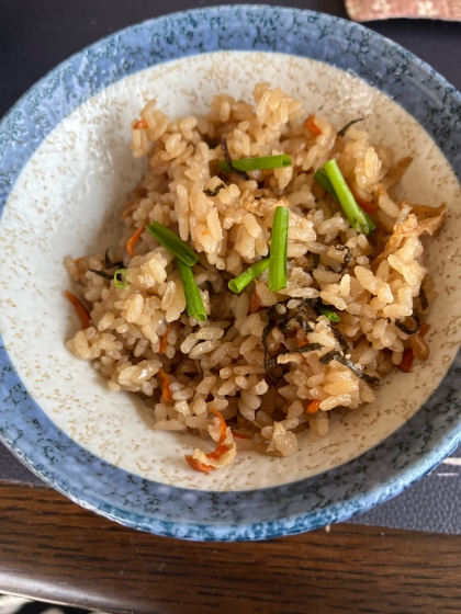 鷄とごぼうと新生姜の炊き込みご飯✿