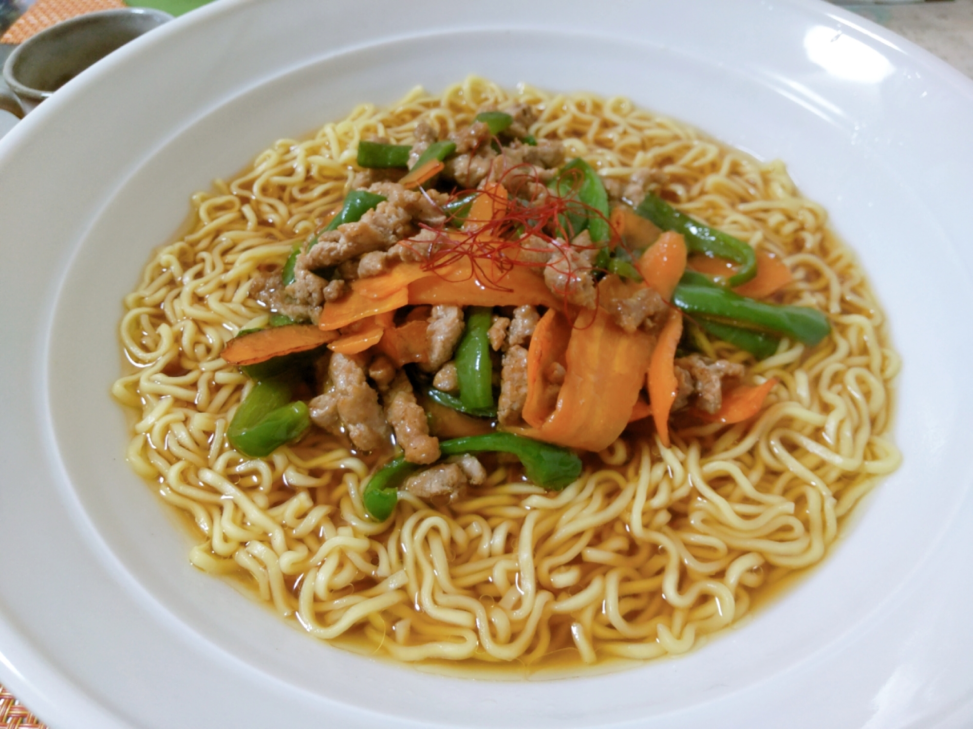 オイスター炒めで！袋麺を本格中華風に(･ิω･ิ)