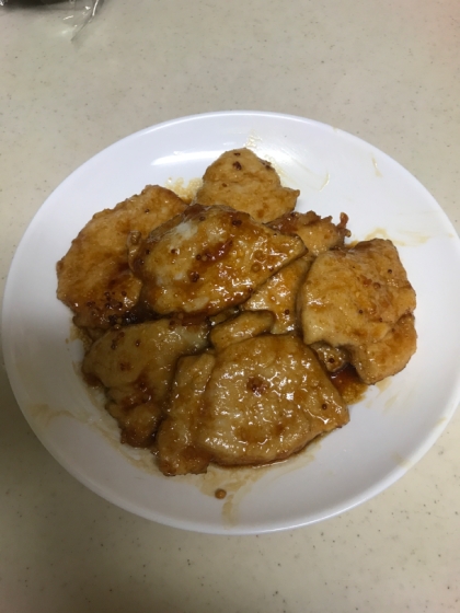 鶏胸肉も柔らかくて、甘辛の味が食欲をそそります。美味しく出来ました。