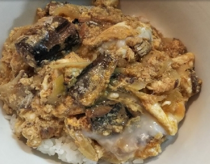 サバ缶卵丼