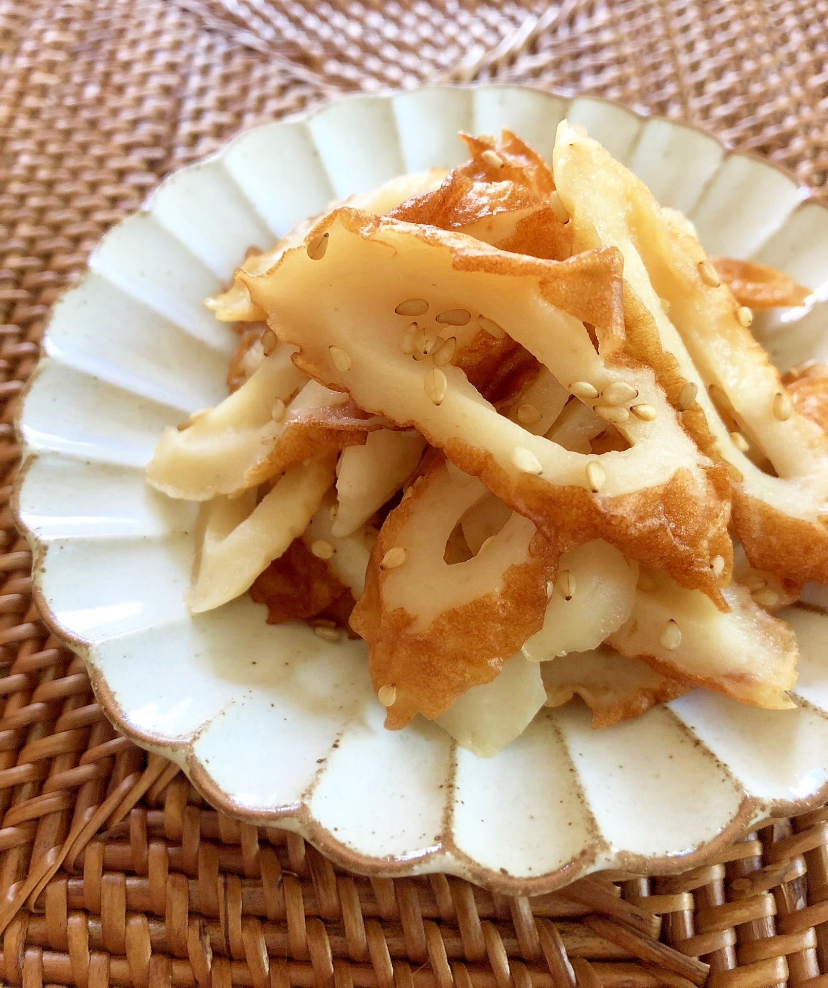 レンジで簡単！ちくわの甘辛ゴマがらめ レシピ・作り方 by はぁぽじ