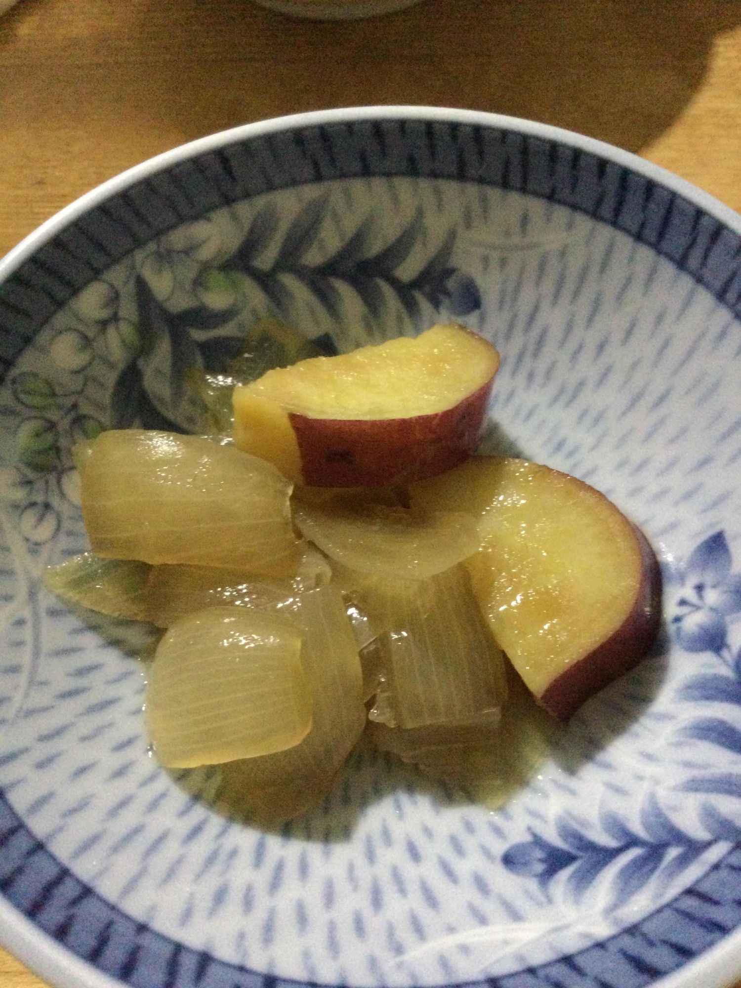 玉ねぎとさつま芋の煮物♪