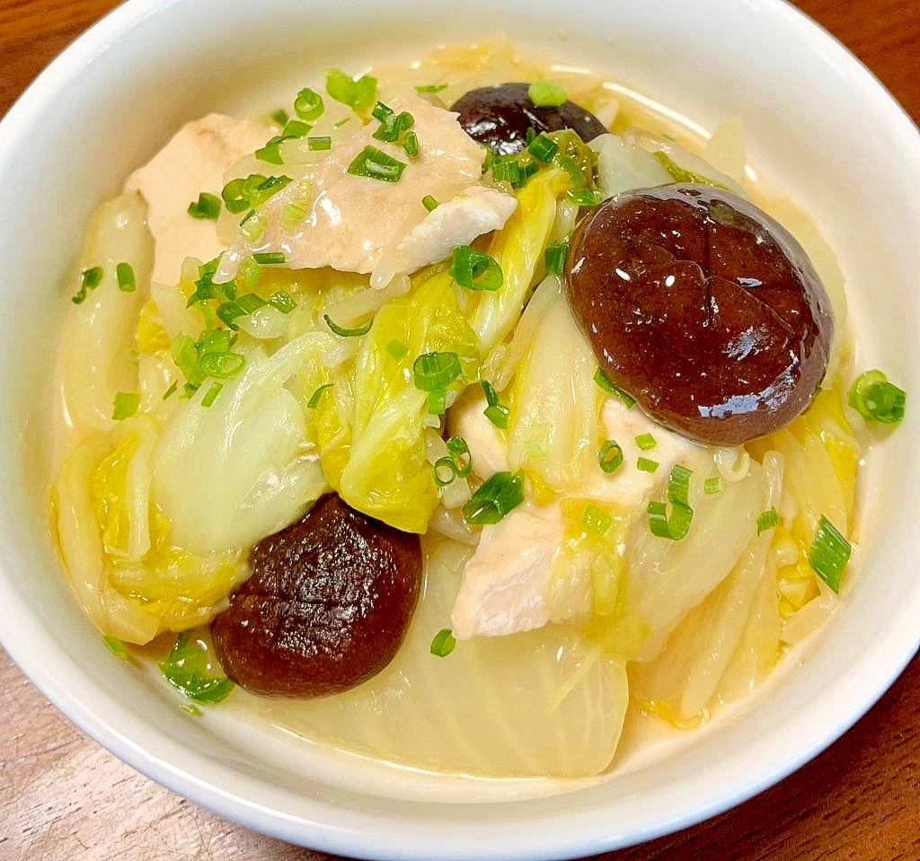 白菜と鶏ムネ肉の和風とろみ煮