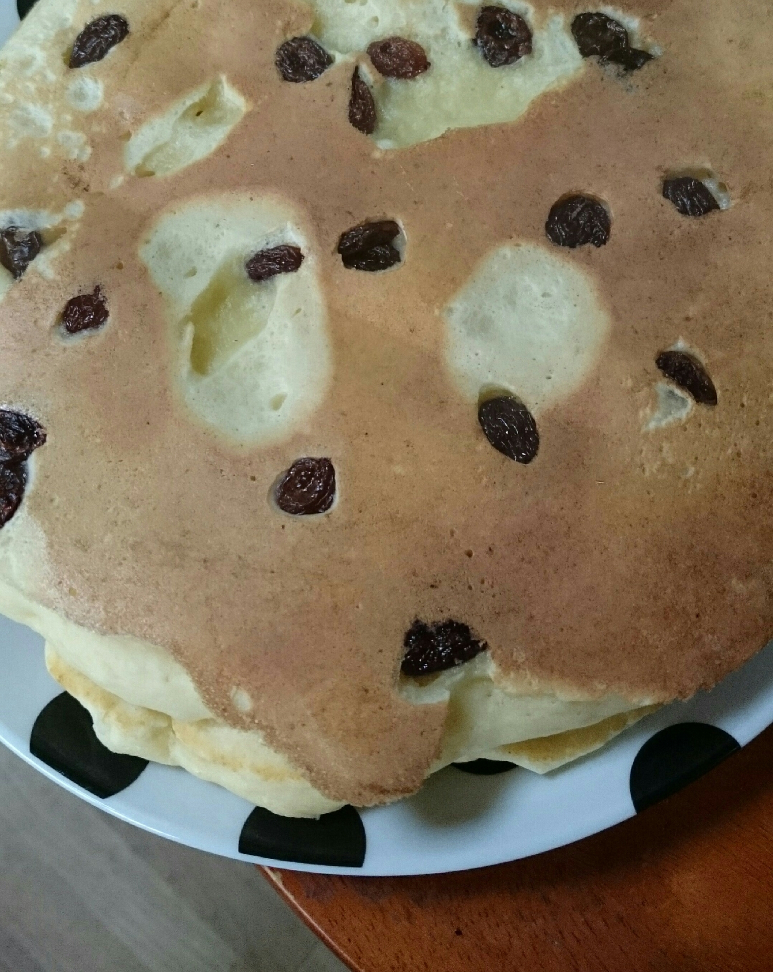 豆腐とレーズンのパンケーキ