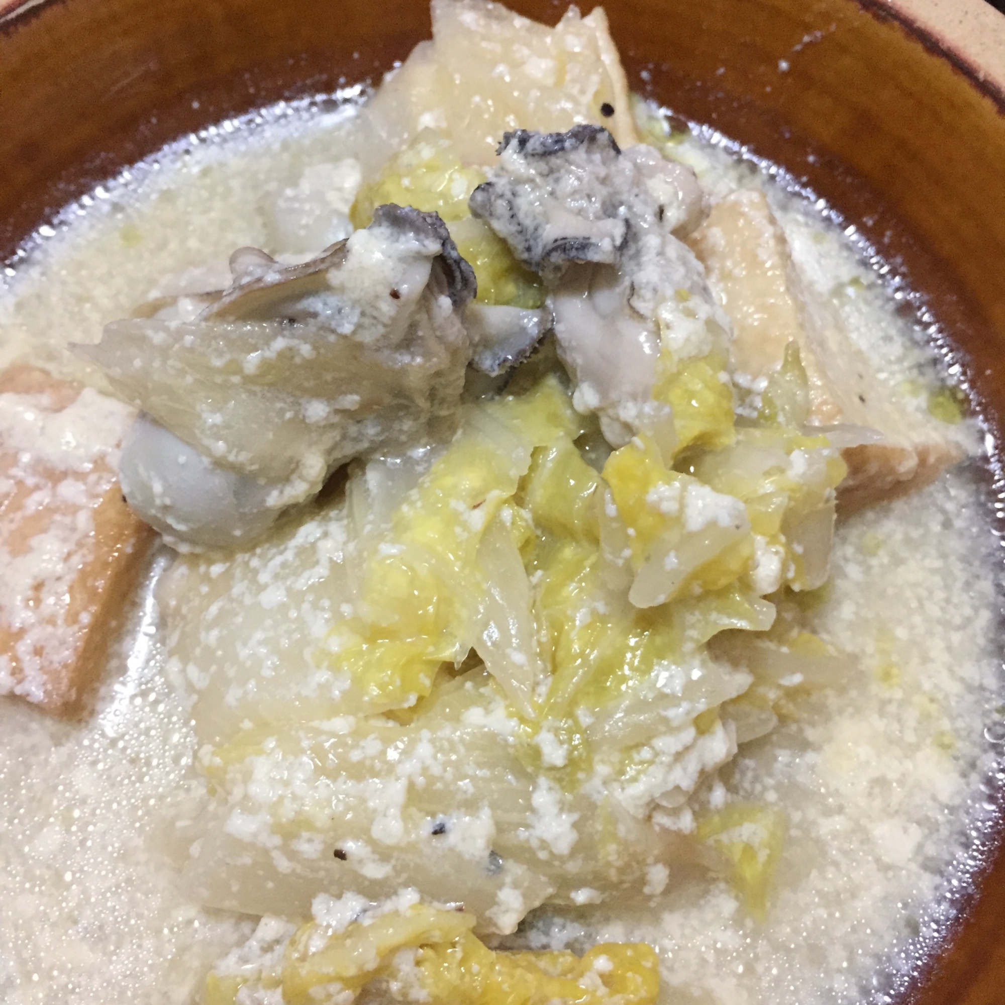 牡蠣と厚揚げのクリーム煮、中華風