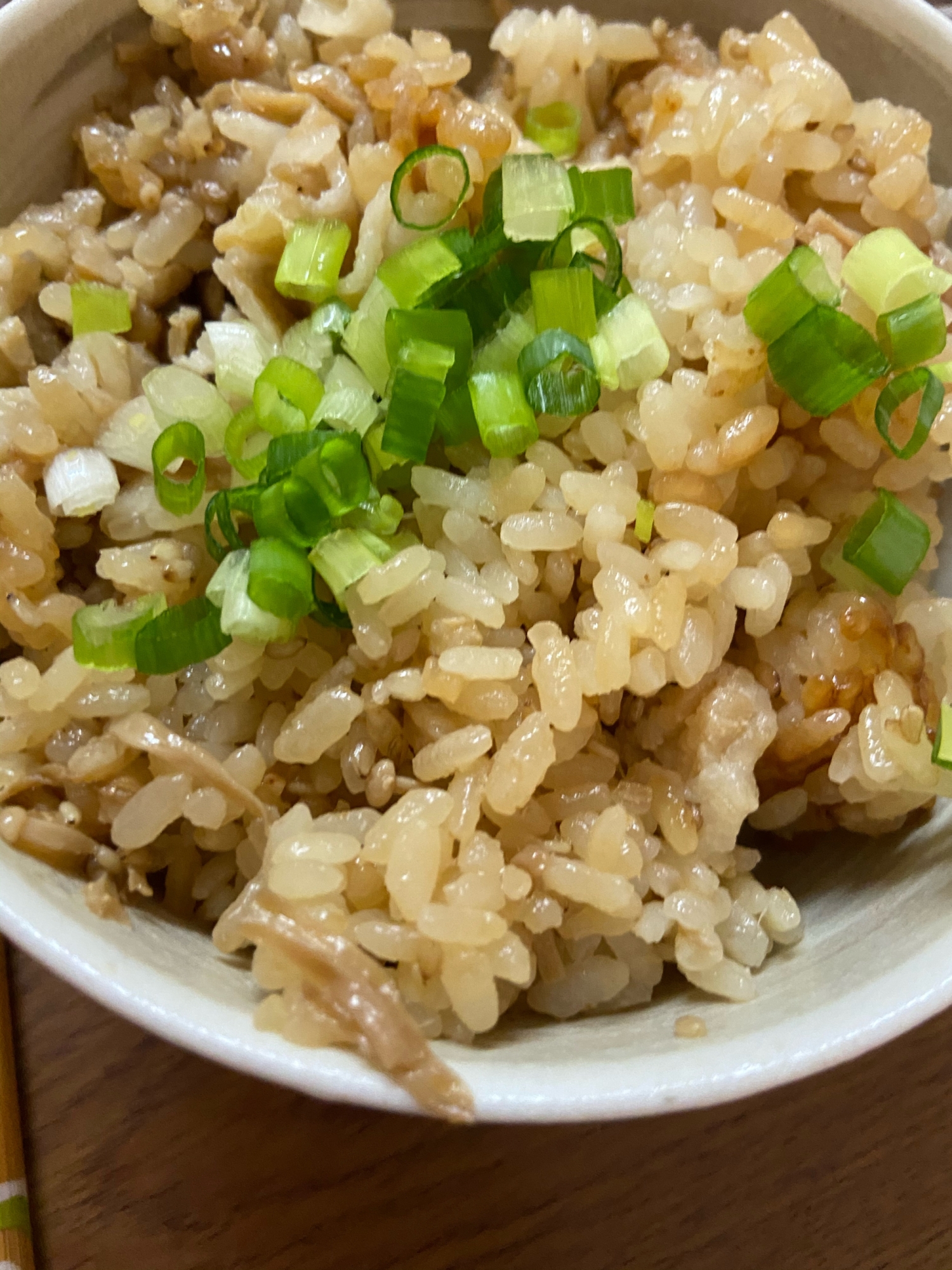 なめ茸と豚バラの炊き込みご飯