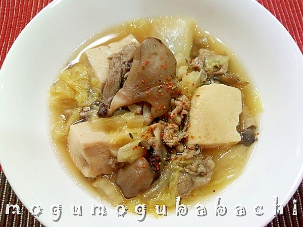舞茸と白菜の肉豆腐