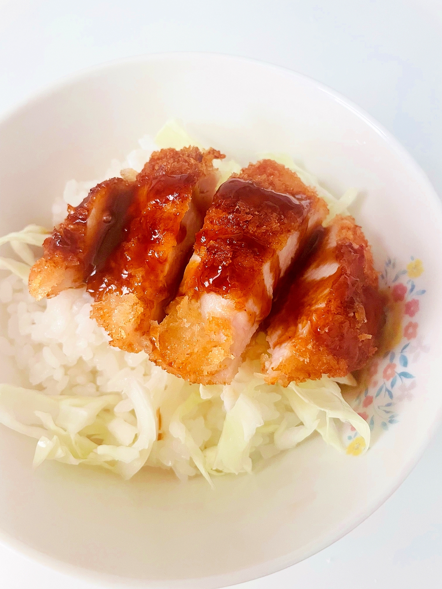 チキンカツで丼