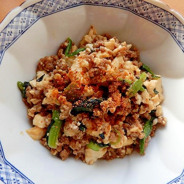 まな板なし！調味料２つで❤肉豆腐（合い挽き肉ほか）