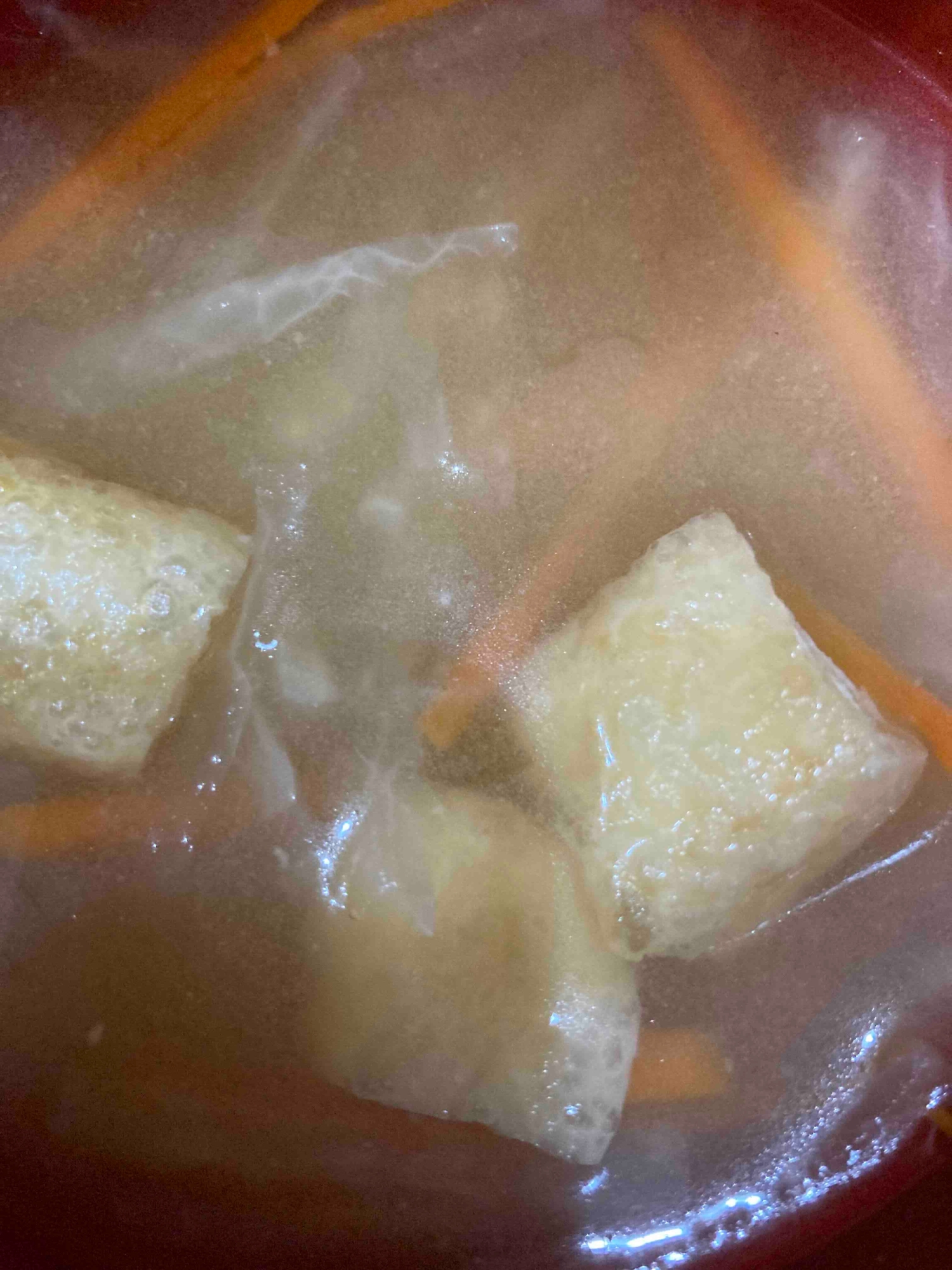 大根とにんじんと油揚げの味噌汁
