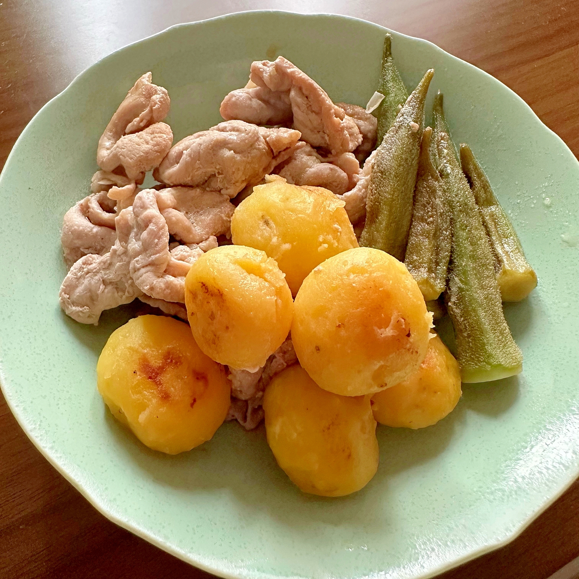 新じゃがと豚肉のポン酢炒め⋆⸜ ⚘ ⸝⋆