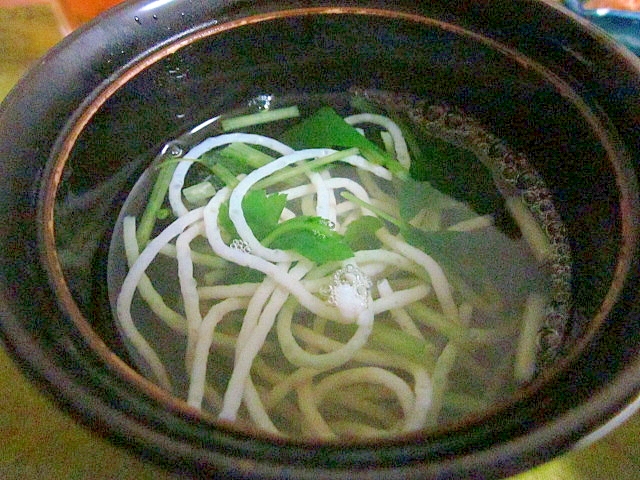 ショウガの香りがいい♪魚素麺のお吸い物