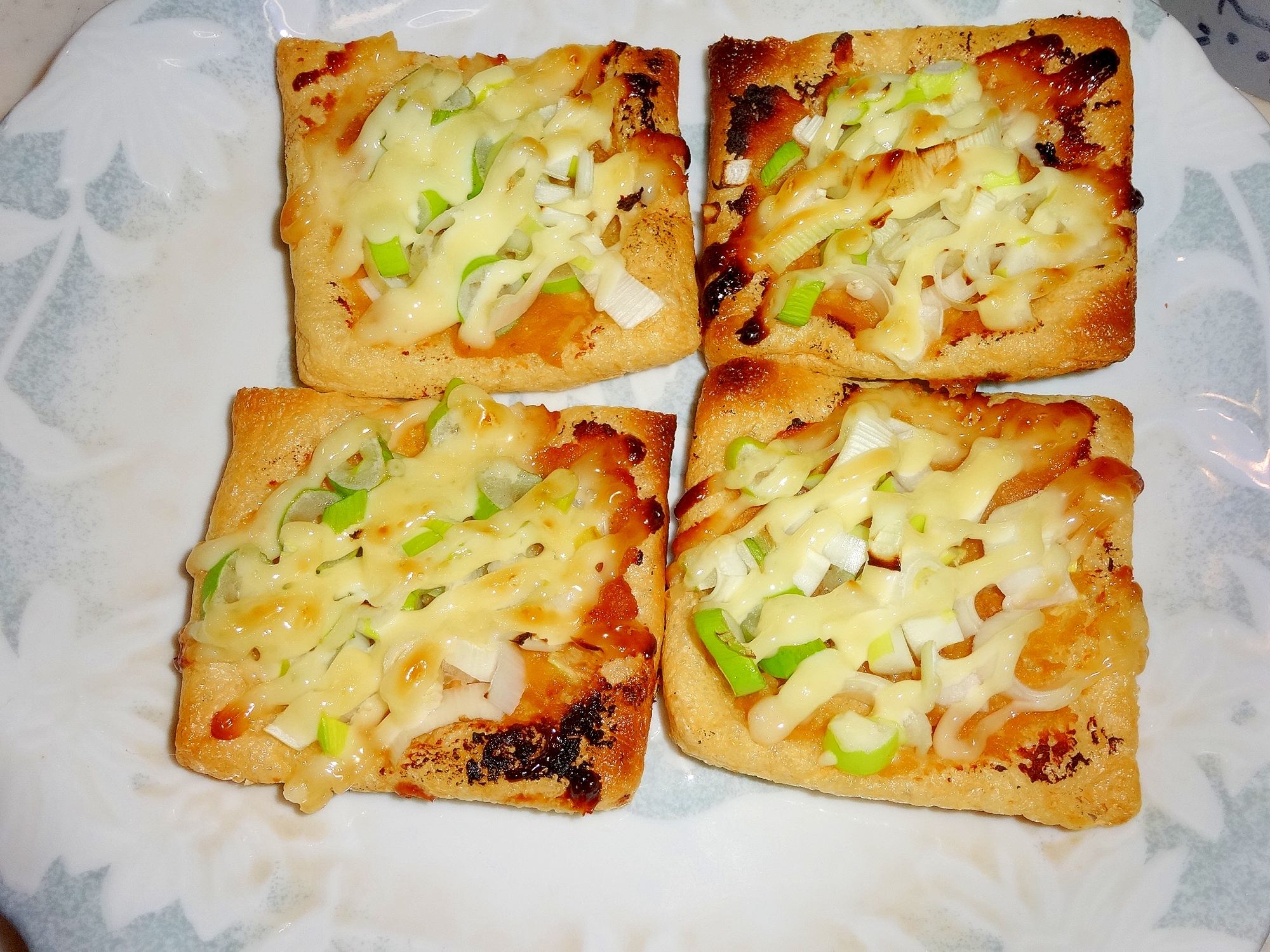 ネギのみそマヨ焼き!油揚げのサックサックおつまみ!