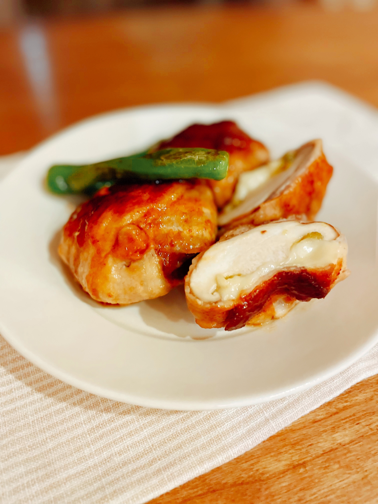 しいたけチーズの肉巻き 柚子胡椒照り焼き レシピ 作り方 By Chime 楽天レシピ